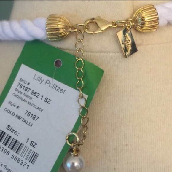 Lilly Pulitzer Chowdah Necklace Gold Metalli - Picture 8 of 8